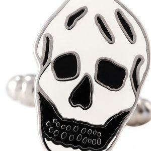 Alexander McQueen Accessories - Alexander McQueen Enamel Skull Face Cufflinks Alexander McQueen Accessories - Alexander McQueen Enamel Skull Face Cufflinks